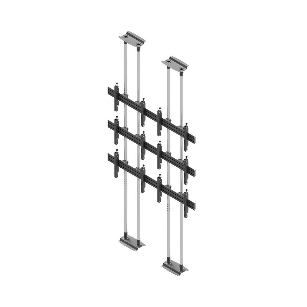 edbak Video Wall Bolt Down Floor-to-Ceiling Mount, modular 2x3, für 42-47' Bildschirme, Querformat