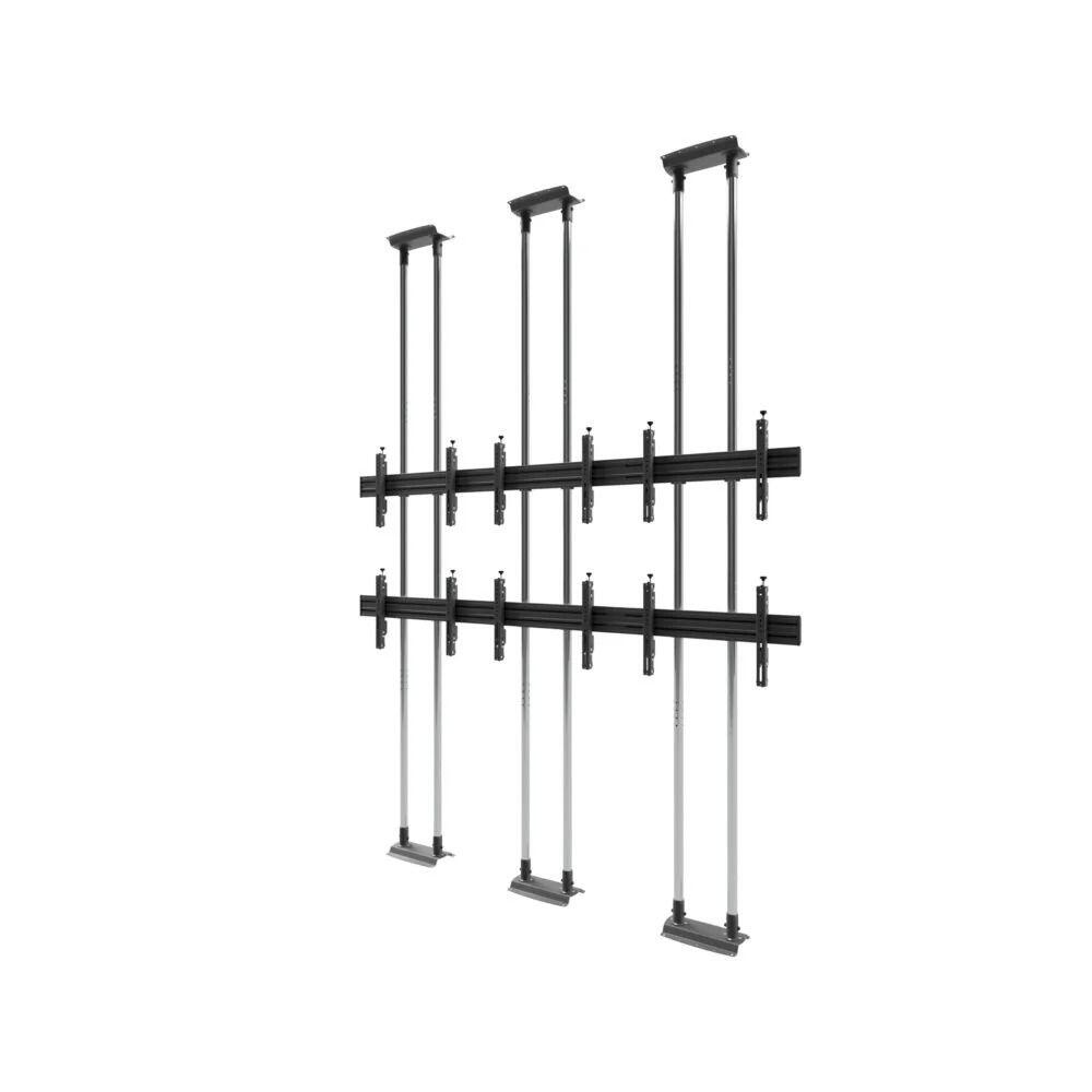 edbak Video Wall Bolt Down Floor-to-Ceiling Mount, modular 3x2, für 49-57' Bildschirme, Querformat
