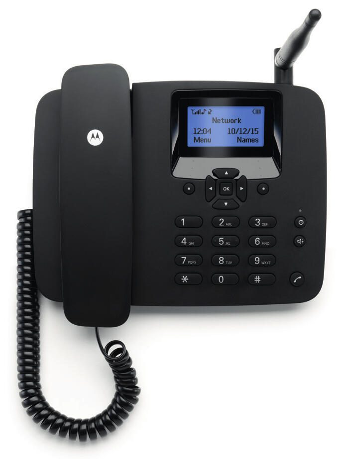 Motorola FW200L DECT-Telefon - Anrufer-Identifikation - Schwarz