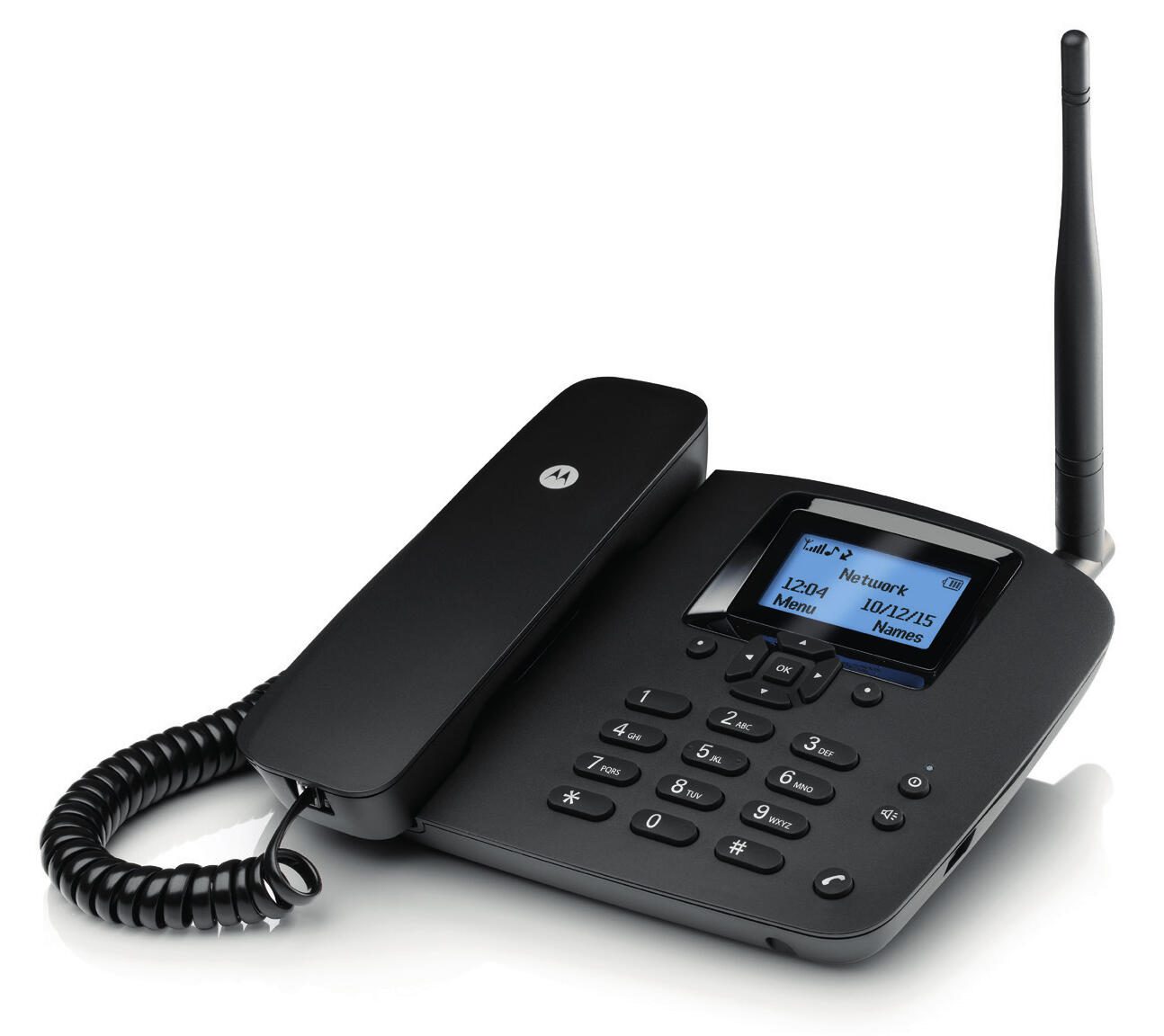 Motorola FW200L DECT-Telefon - Anrufer-Identifikation - Schwarz