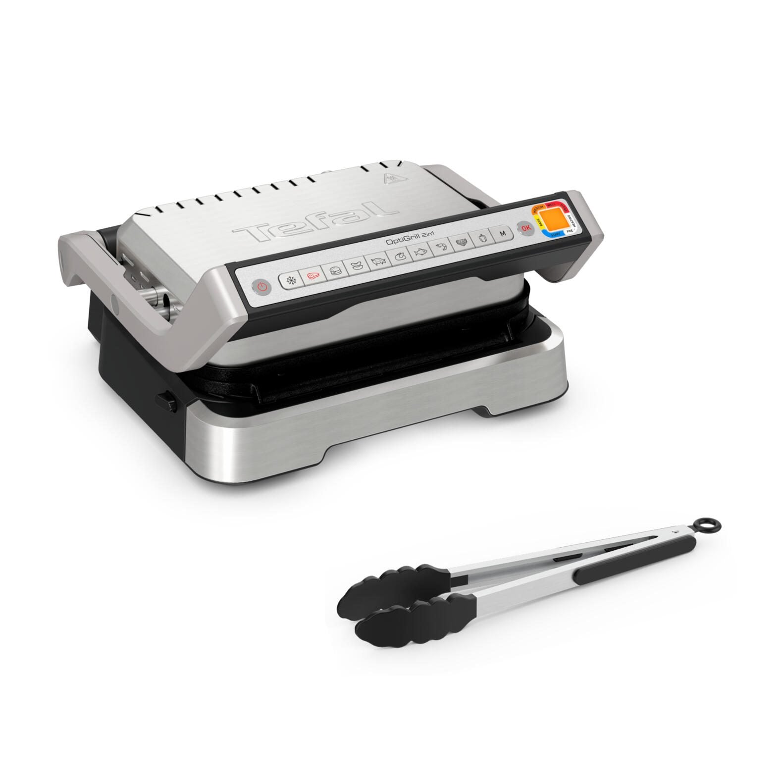 Tefal OptiGrill 2in1 GC773D Kontaktgrill inkl. Grillzange