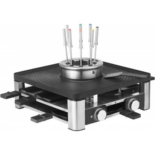 WMF Lumero Gourmet Raclette Grill 3-in-1 Station - Schwarz, Edelstahl