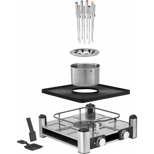 WMF Lumero Gourmet Raclette Grill 3-in-1 Station - Schwarz, Edelstahl