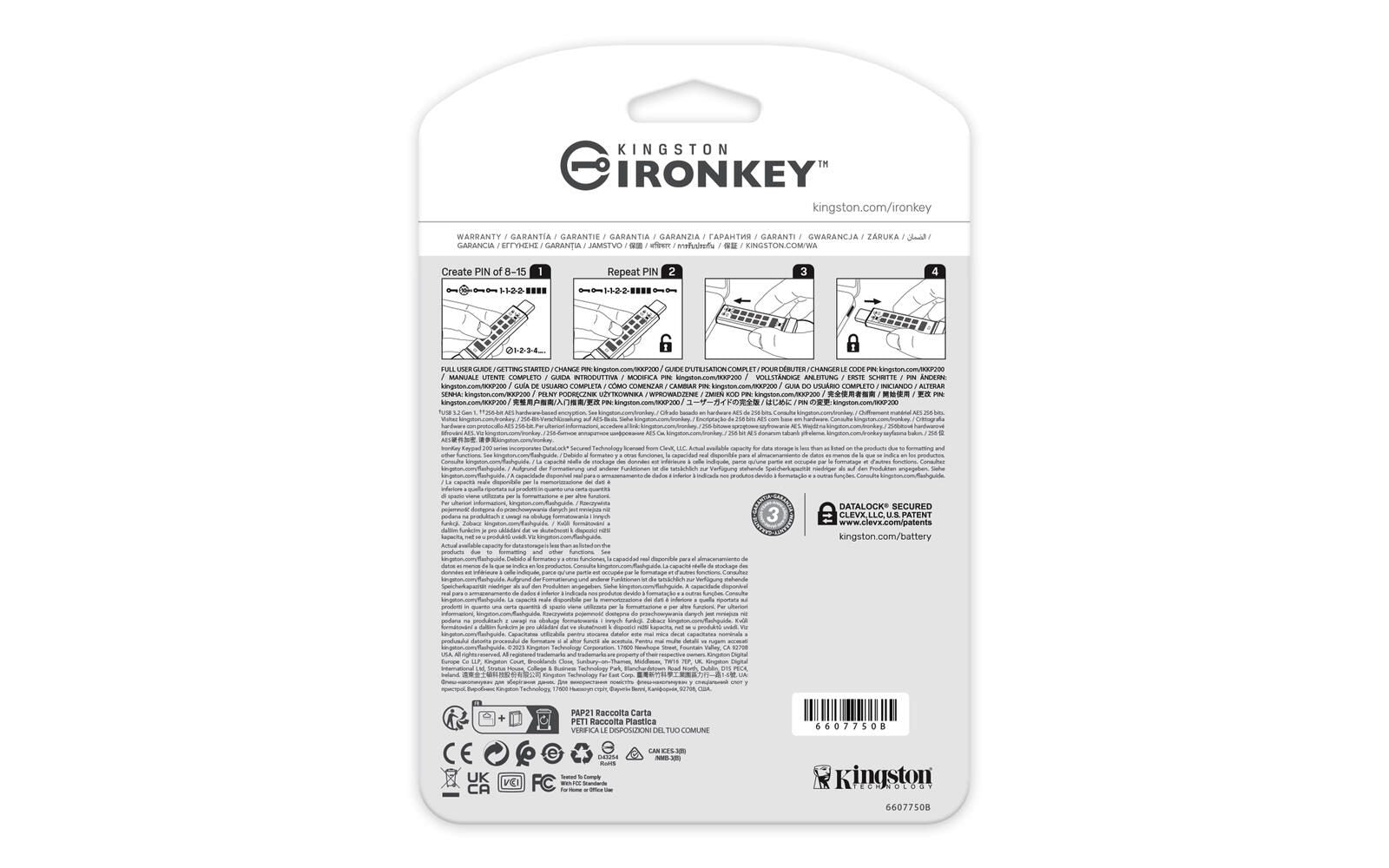 Kingston IronKey Keypad 200C - USB-Stick - 16 GB
