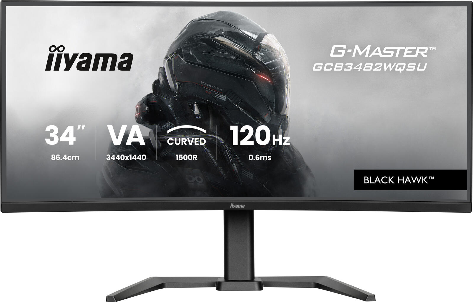 iiyama GCB3482WQSU-B1 UltraWide Quad HD Curved Gaming Display 86,4 cm (34')