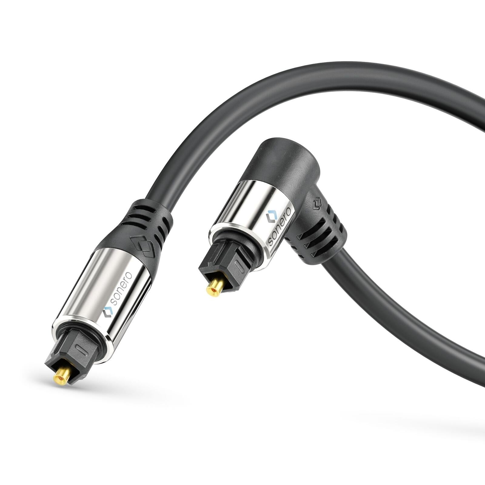Sonero Premium optisches S/PDIF Toslink Kabel mit Winkelsteckern 1x90°, 20,0m