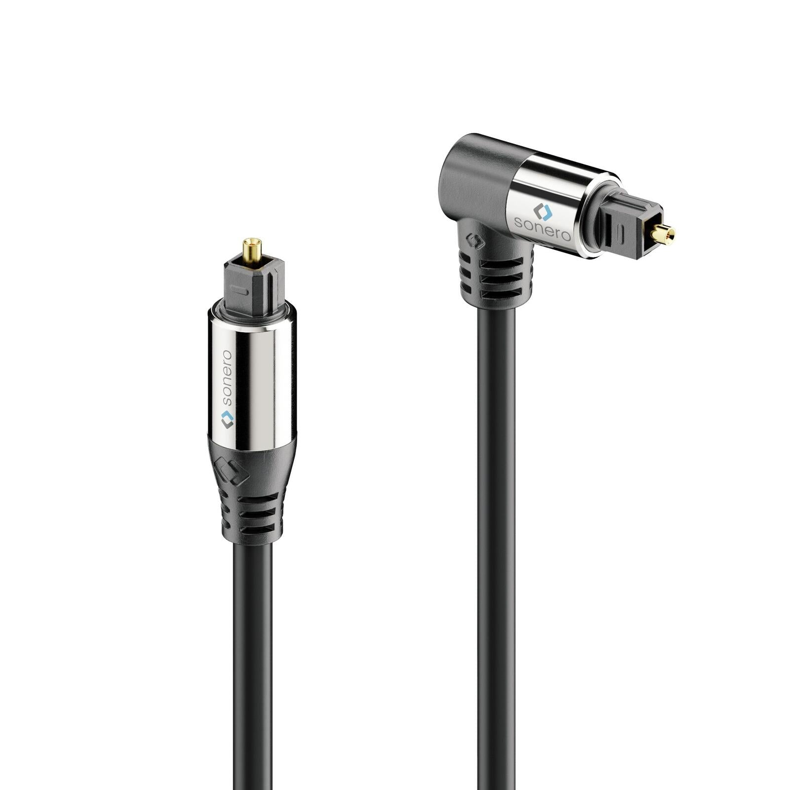 Sonero Premium optisches S/PDIF Toslink Kabel mit Winkelsteckern 1x90°, 20,0m