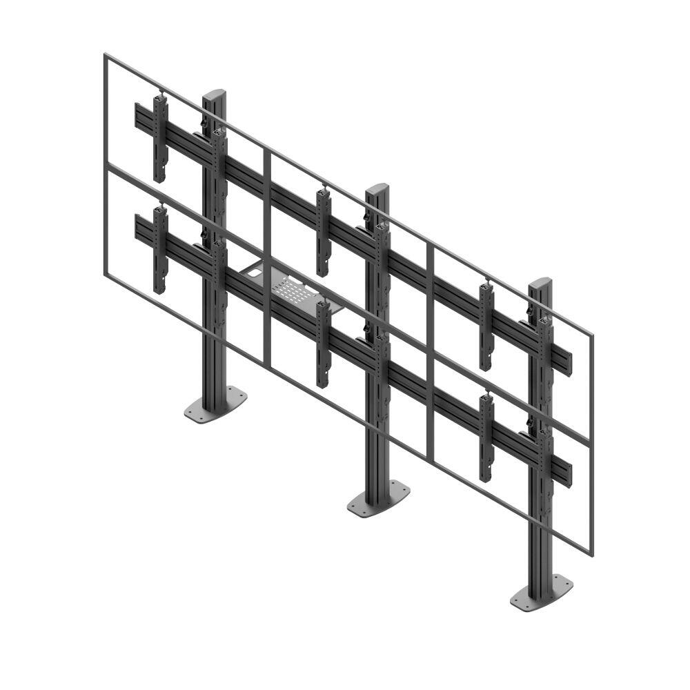 edbak Video Wall Bolt Down Stand, modular 3x2, für 42-47' Bildschirme, Querformat