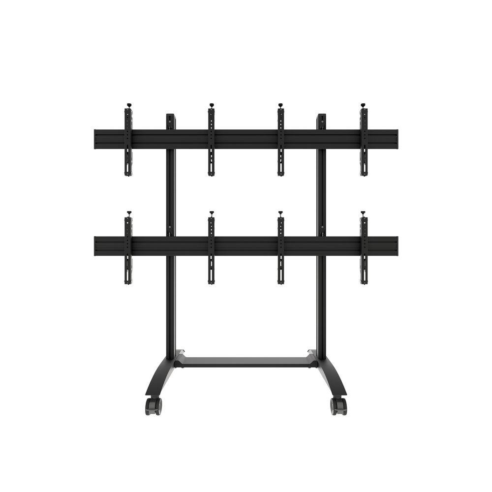 edbak Mobiler Video-Wall Trolley, Modular 2x2, für 49-57' Bildschirme, Querformat