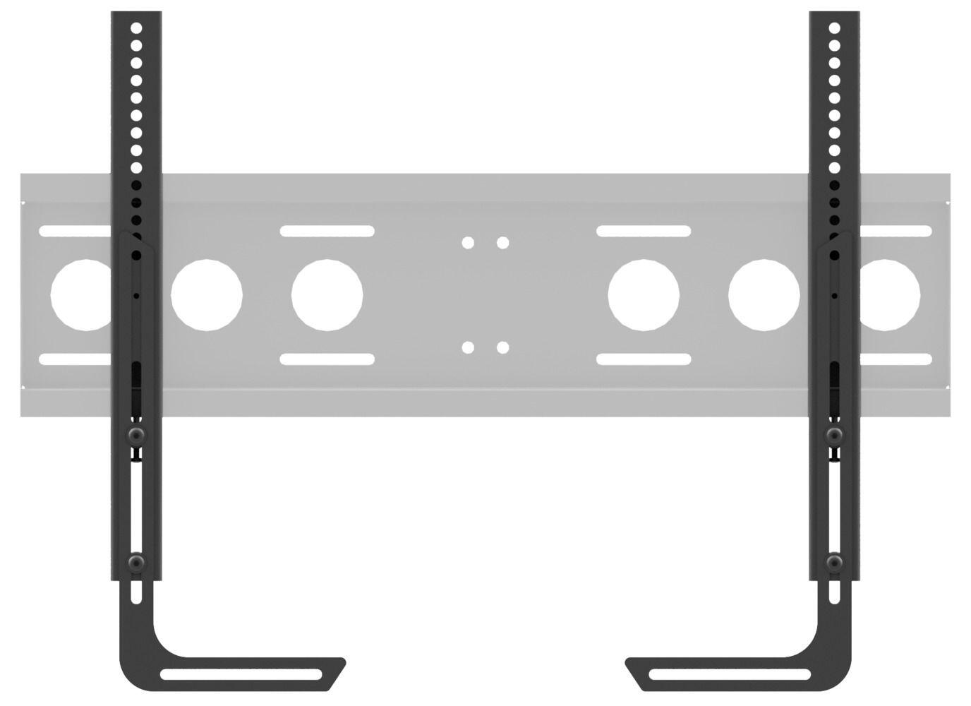 edbak Metallablage für Soundbar-Installation für LWB/PWB/TWB-Serie, schwarz