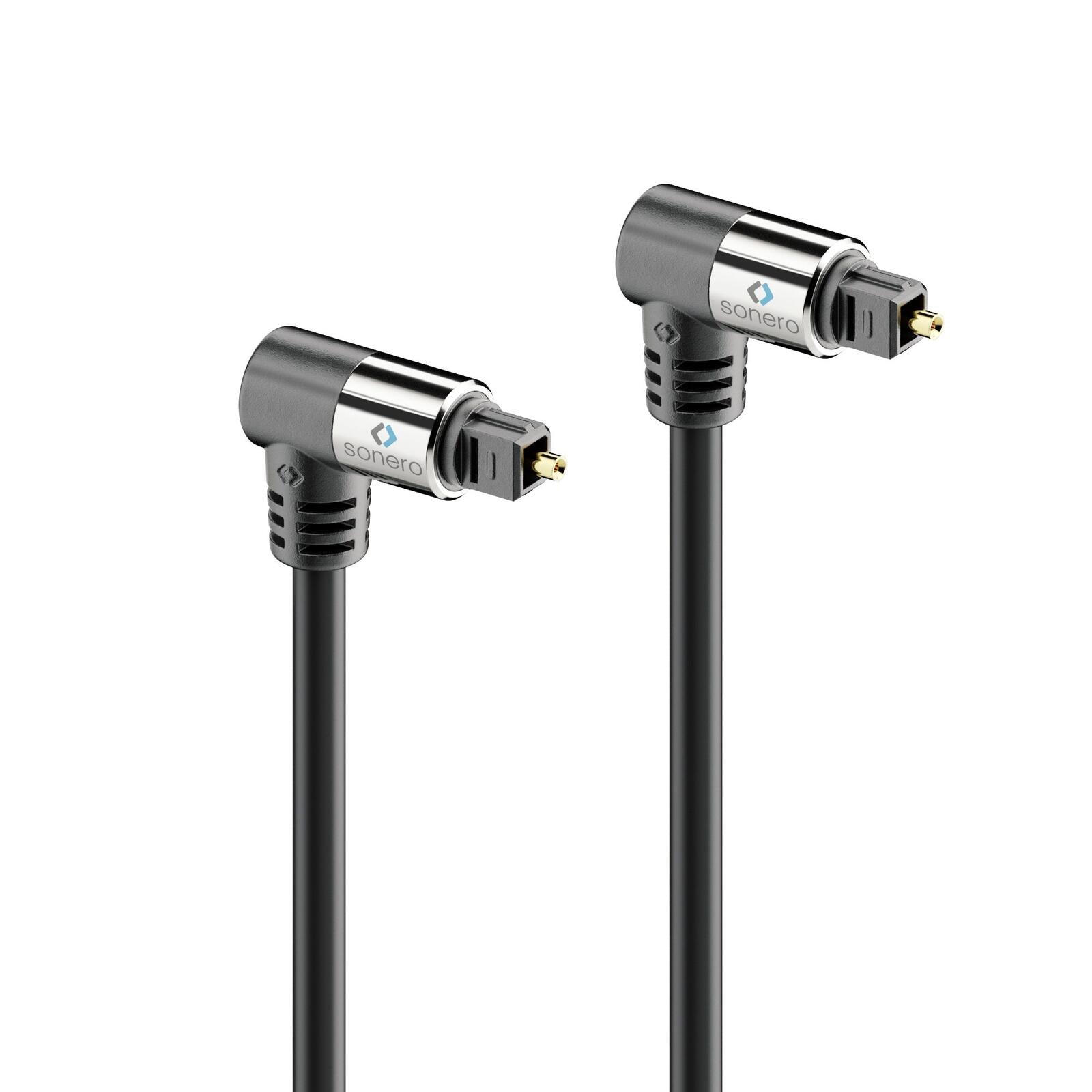 Sonero Premium optisches S/PDIF Toslink Kabel mit Winkelsteckern 2x90°, 15,0m