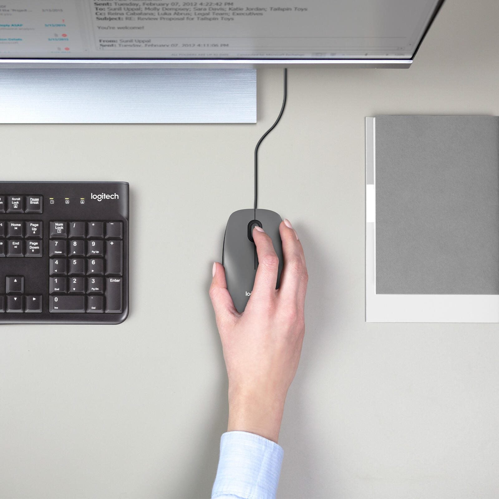 Logitech M100 Schwarz, kabelgebunden