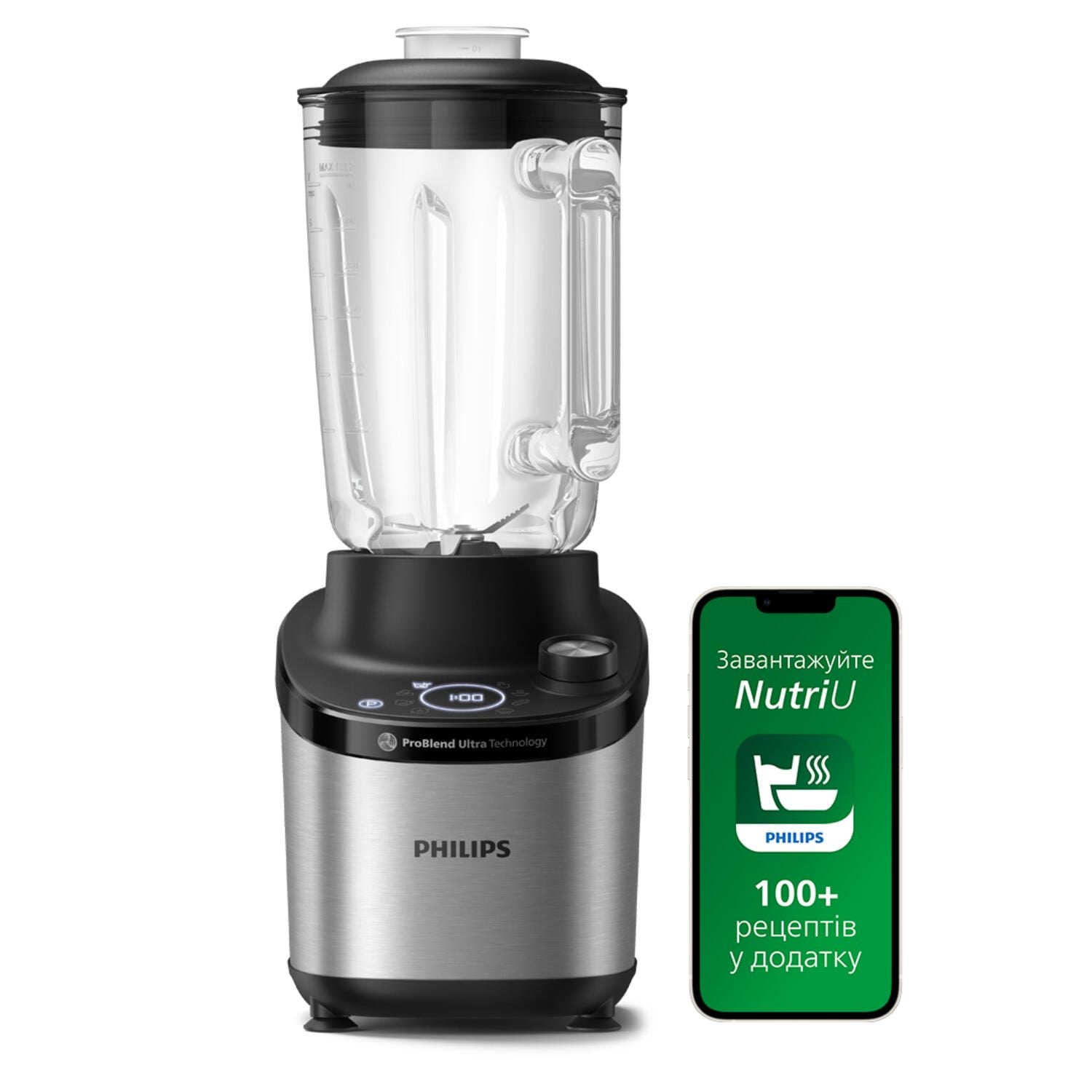 Philips 7000 Series HR3760 - Standmixer - Black/Metallic