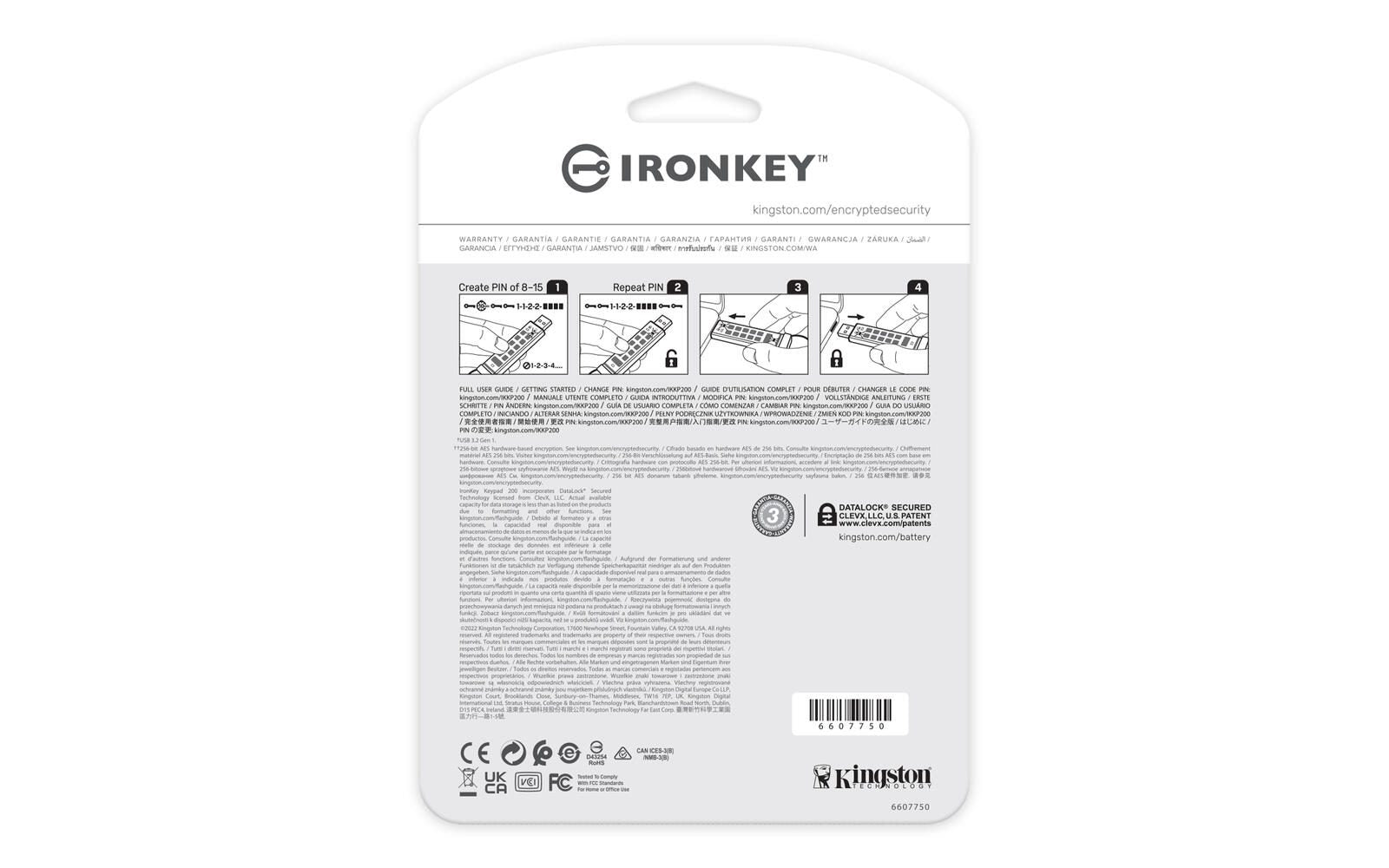 Kingston IronKey Keypad 200 - USB-Stick - 512 GB