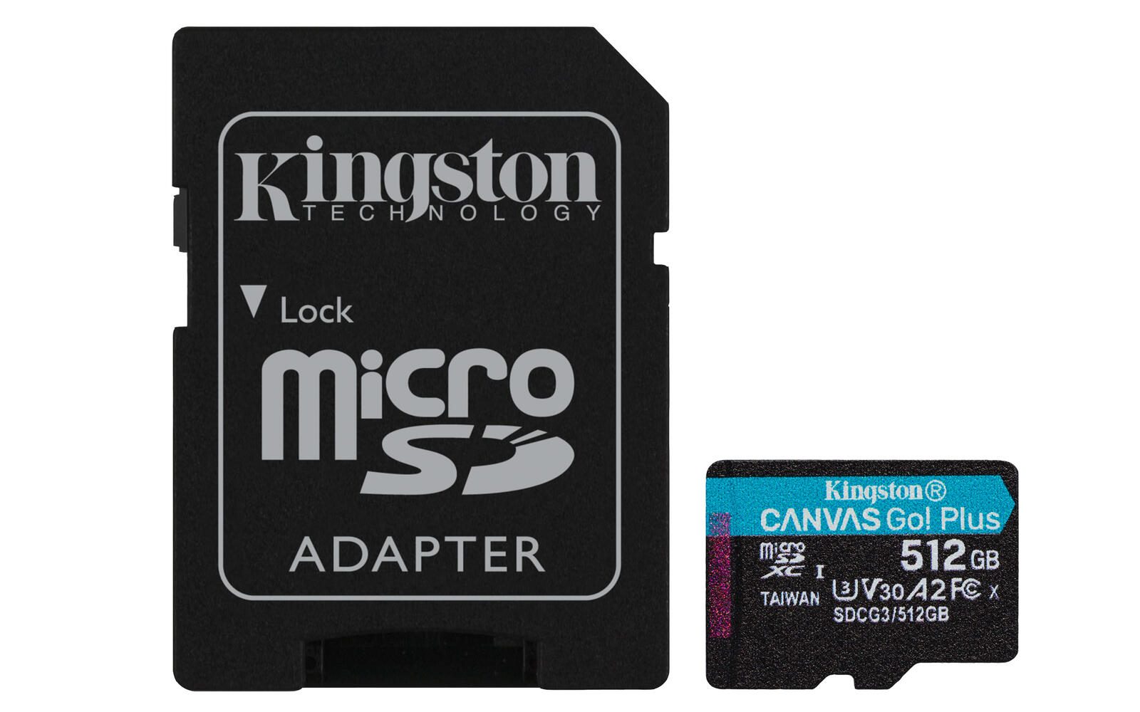 Kingston Technology 512GB microSDXC Canvas Go Plus 170R A2 U3 V30 Speicherkarte + Adapter Speicherkarte 512 GB