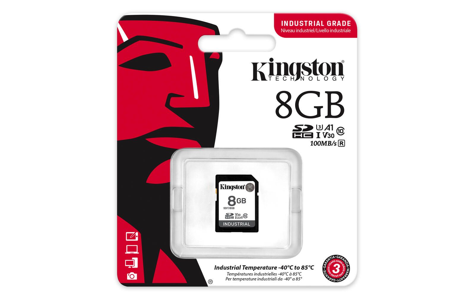 Kingston Technology 8G SDHC Industrial pSLC Speicherkarte 8 GB
