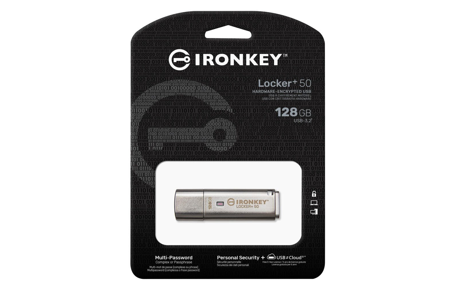 Kingston IronKey Locker+ 50 USB-Stick 128 GB