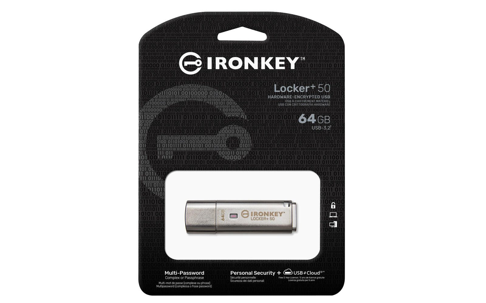 Kingston IronKey Locker+ 50 USB-Stick 64 GB