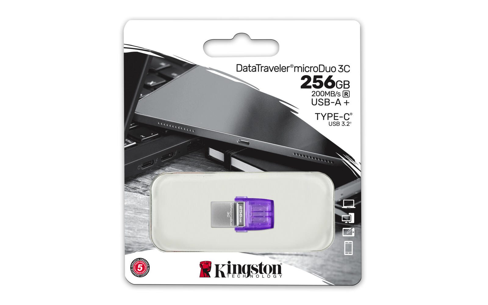 Kingston DataTraveler microDuo 3C USB-Stick 256 GB