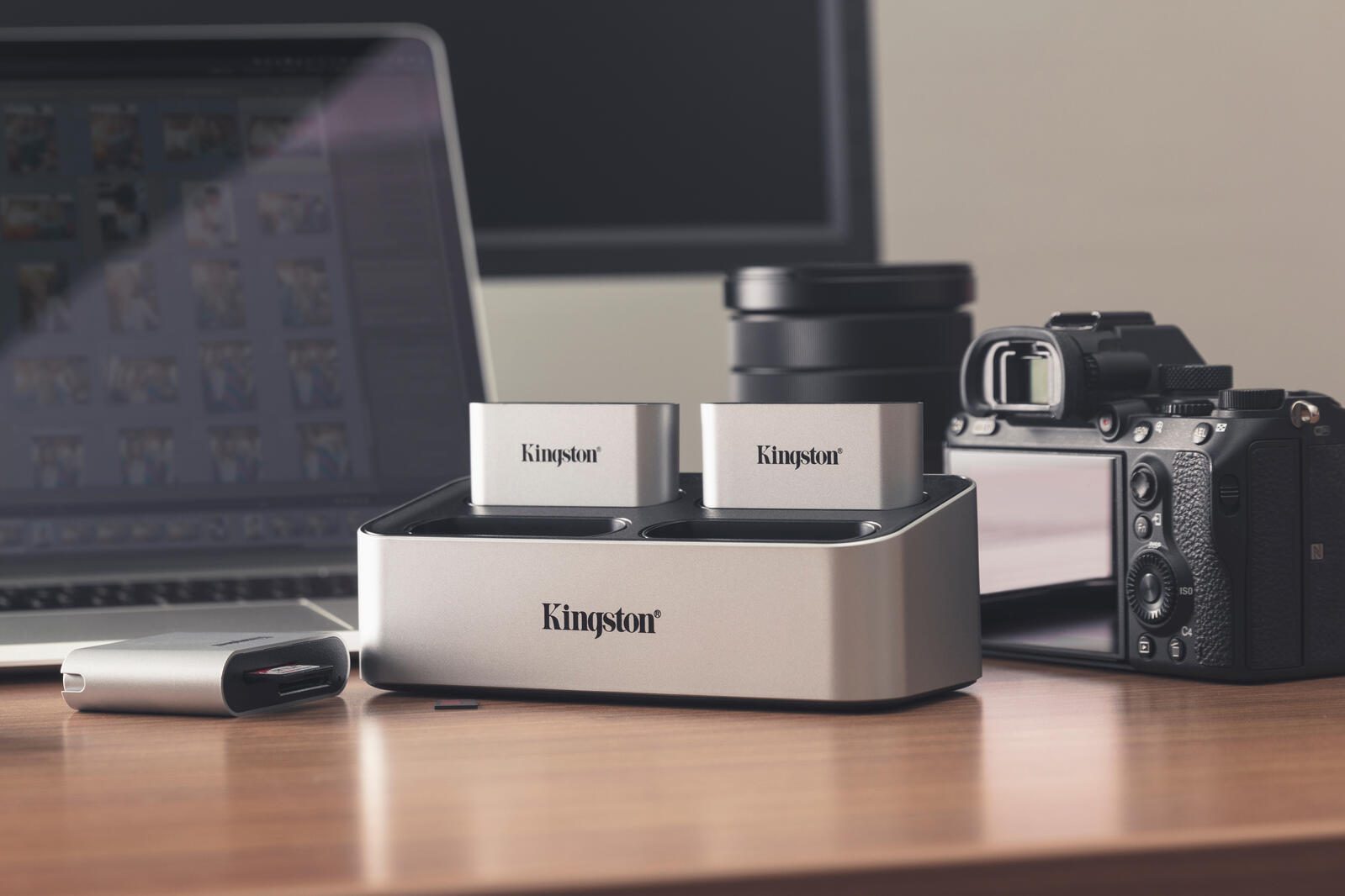Kingston Workflow - Kartenleser - USB-C 3.2 Gen 1 - mit 2 Steckplätzen
