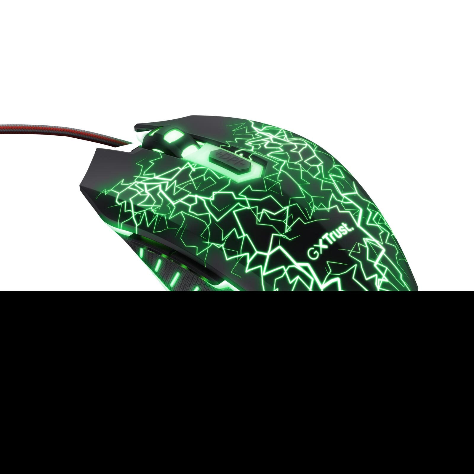 Trust Gaming Gamer-Maus und Mauspad - Schwarz