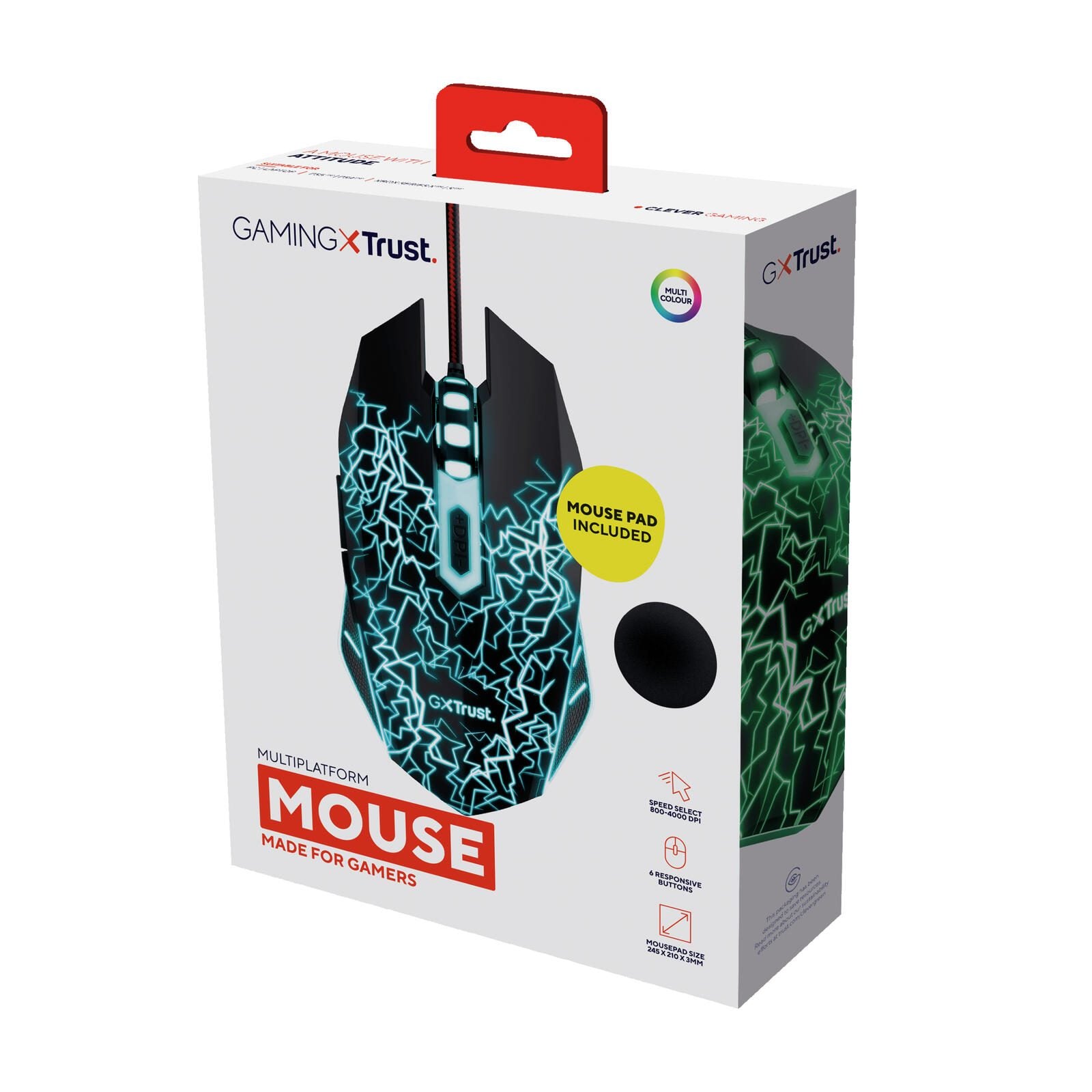 Trust Gaming Gamer-Maus und Mauspad - Schwarz