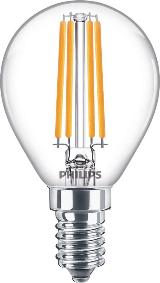 Philips CorePro - Glühbirne mit LED-Filament - Form: P45 - klar Finish - E14 - 6.5 W - Warmweiß - 2700 K