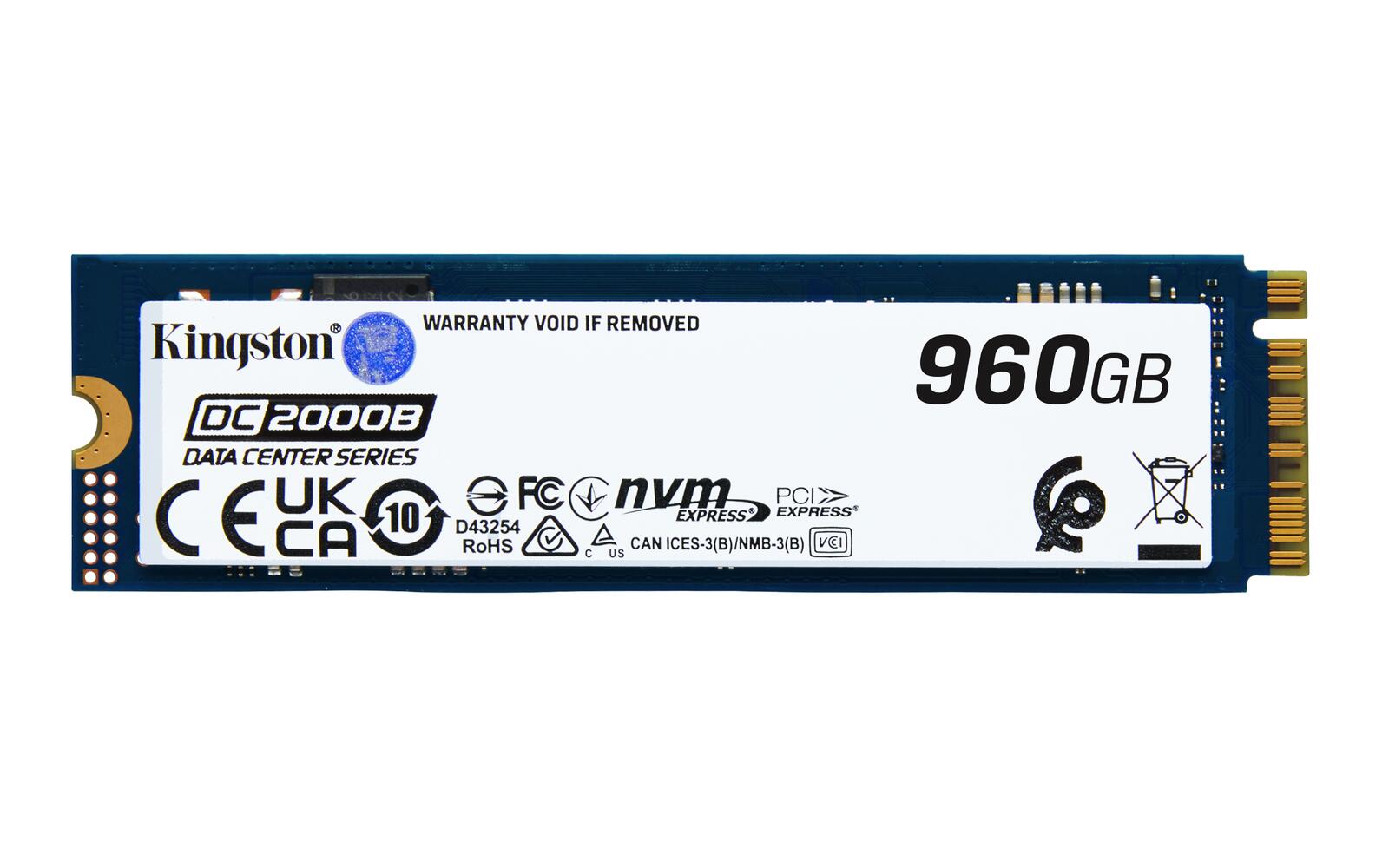 Kingston DC2000B PCIe 4.0 NVMe M.2 SSD - 960GB