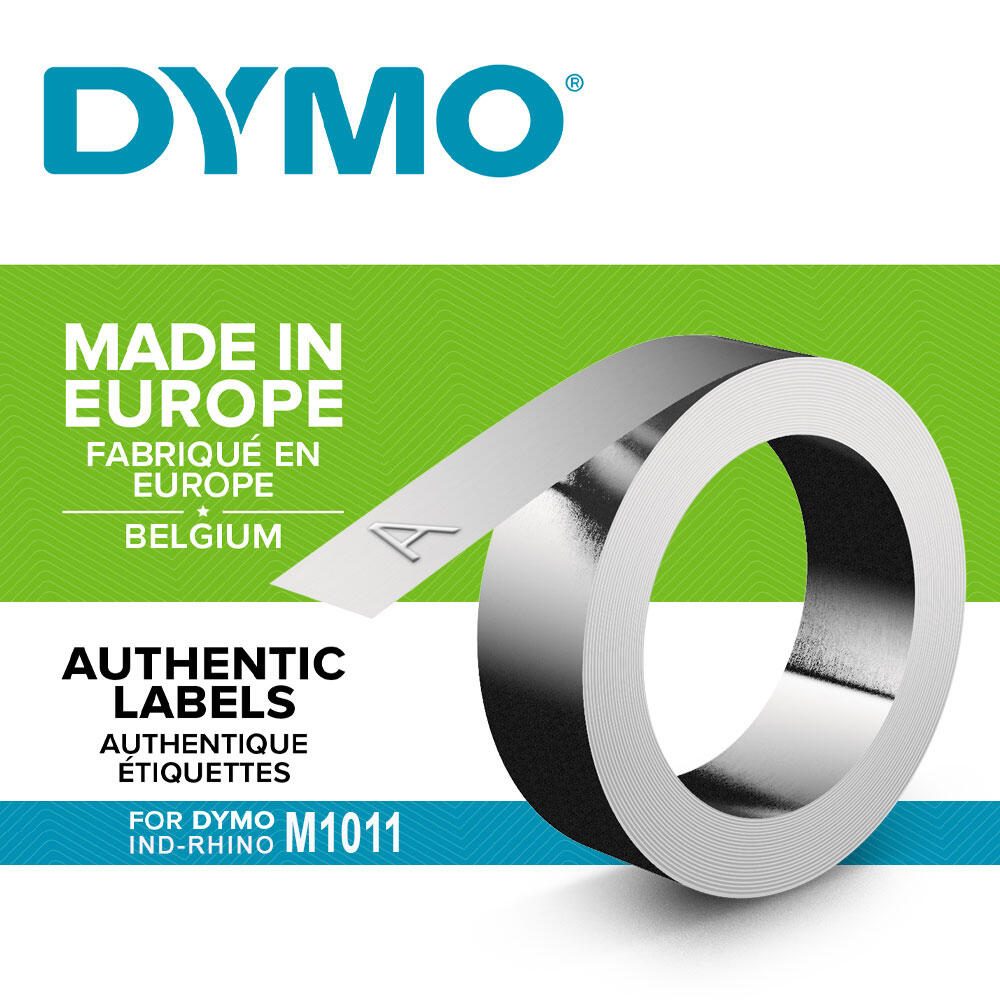 DYMO® Original IND-Prägeband für Rhino M1011, 12mm x 6,40m, Stahl, nicht haftend