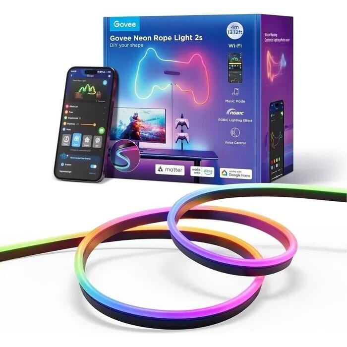 Govee RGBIC LED Neon Strip Light 4,0m black