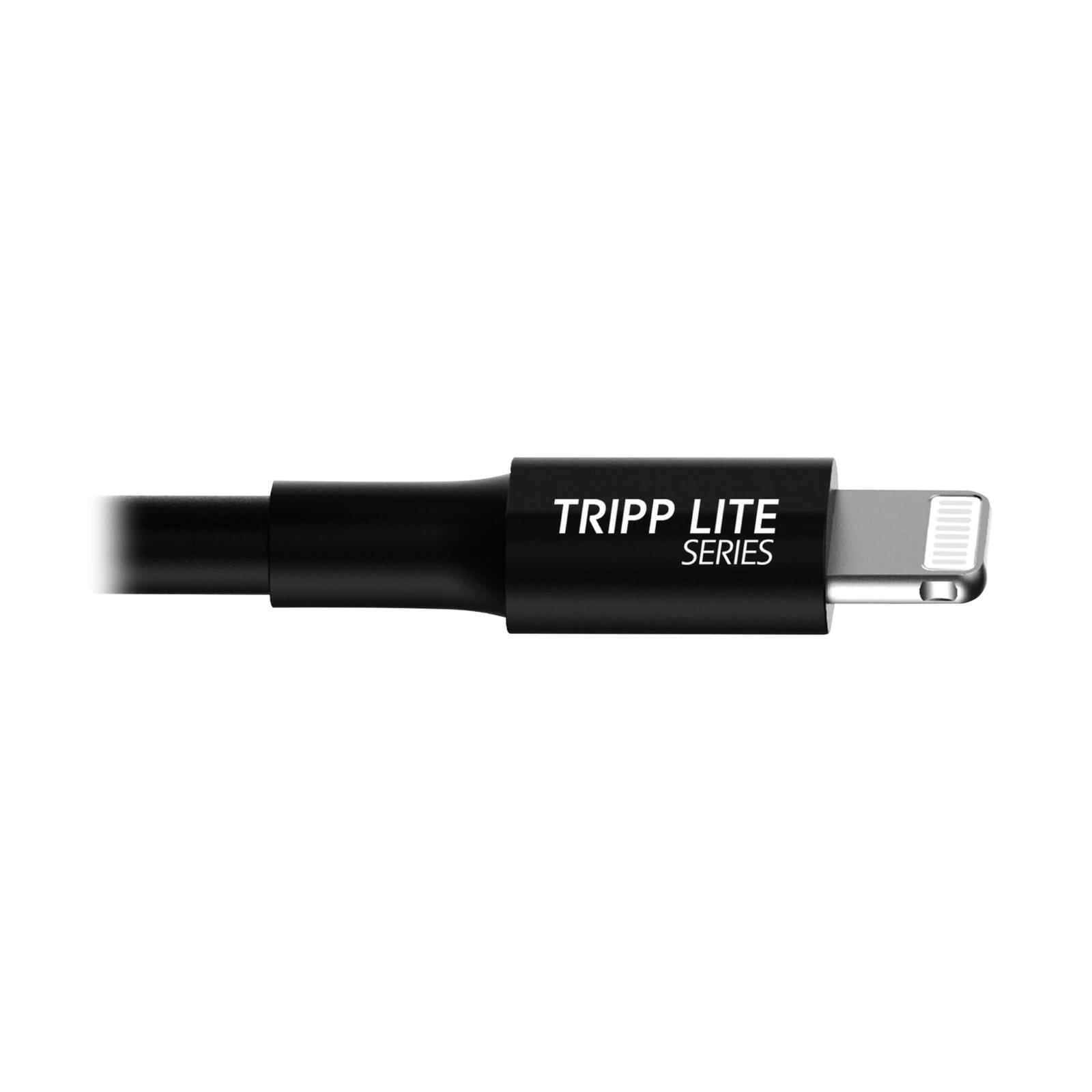 Eaton Tripp Lite Series USB-A zu Lightning Sync/Charge Kabel, MFi Certified - Schwarz, Stecker/Stecker, USB 2.0, 3 ft. (