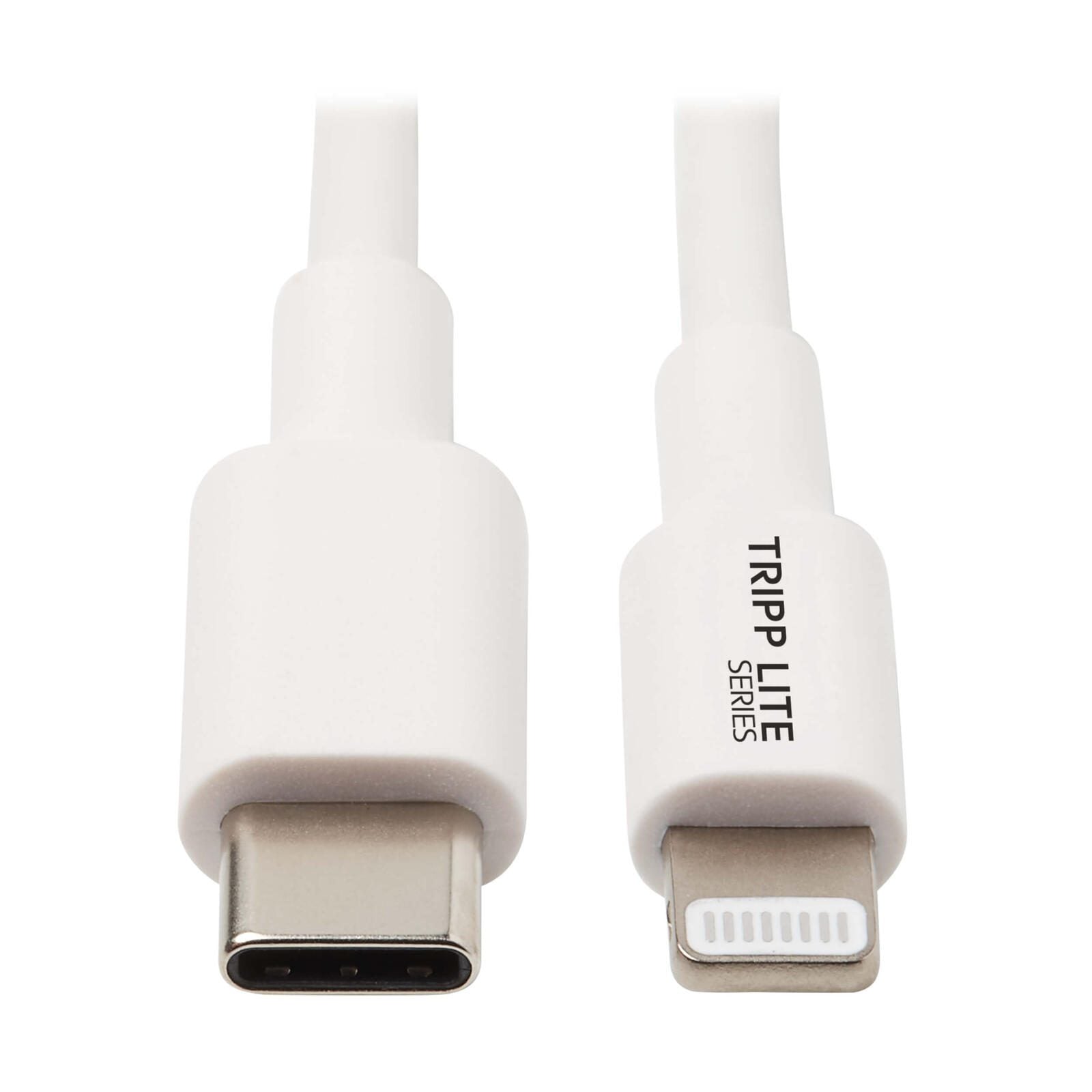 Eaton Tripp Lite Series USB-C zu Lightning Sync/Charge Kabel (Stecker/Stecker), MFi Certified, White, 3 ft. (0.9 m)