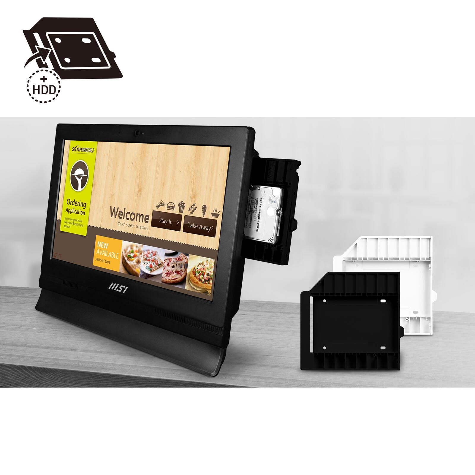 MSI PRO AP162T ADL-019DE All-in-One-PC 40 cm (15,6') Schwarz