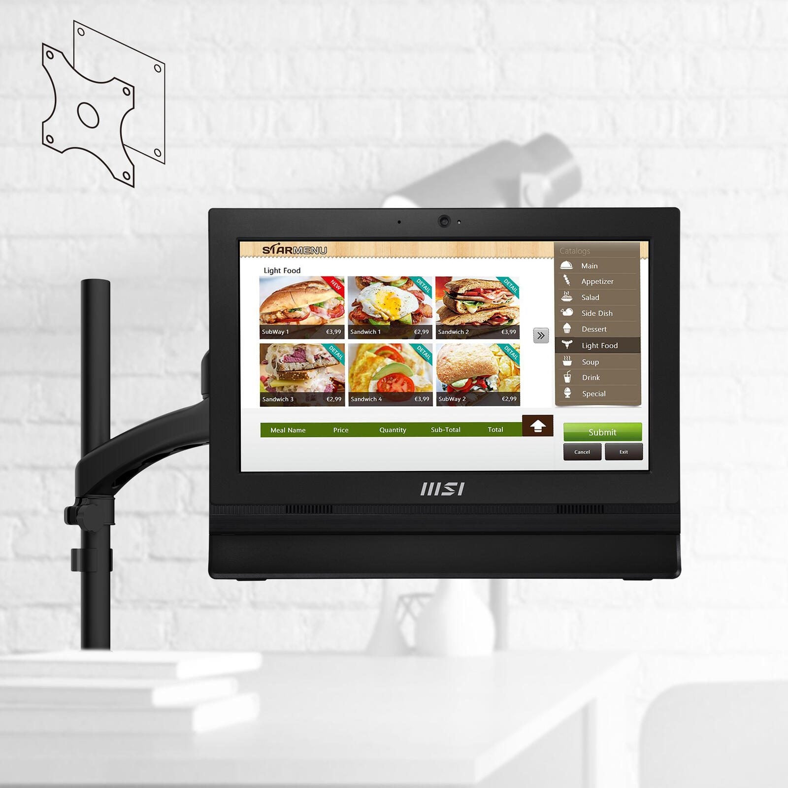 MSI PRO AP162T ADL-018XDE All-in-One-PC 40 cm (15,6') Schwarz