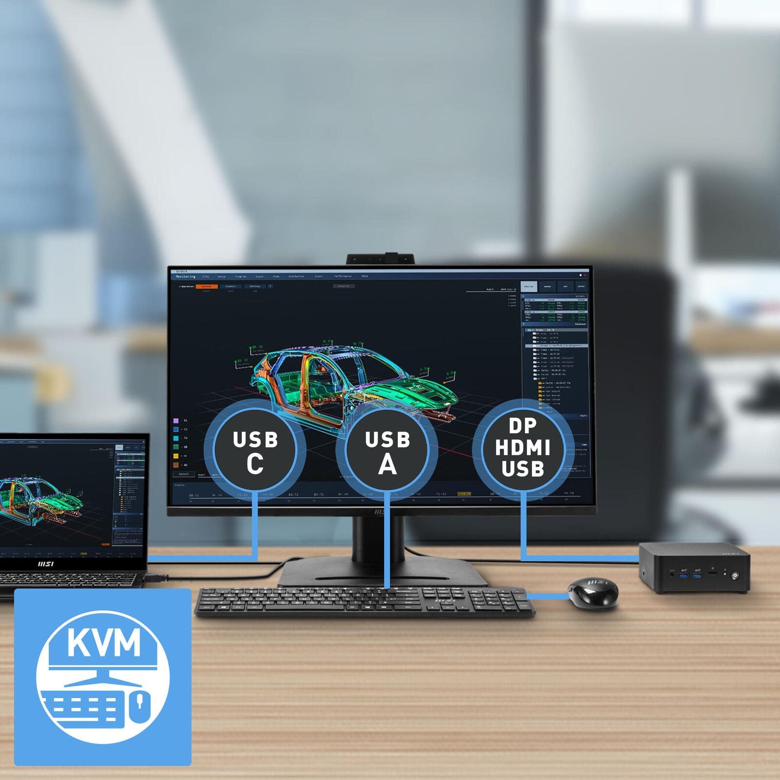 MSI PRO MP275QPDGDE WQHD 68,6 cm (27')