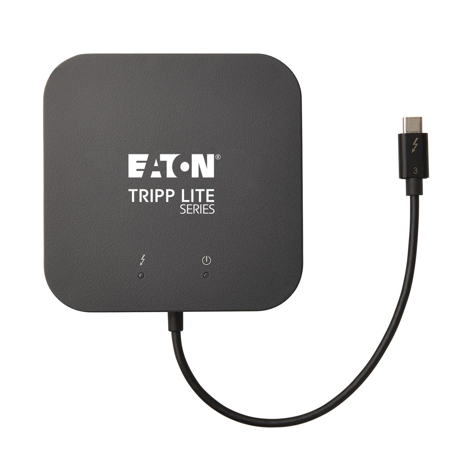 Eaton Tripp Lite Series Thunderbolt 3 Dual Monizur Docking Station - 8K/30Hz DisplayPort, 4K/60Hz HDMI, USB 3.2 Gen 2, G