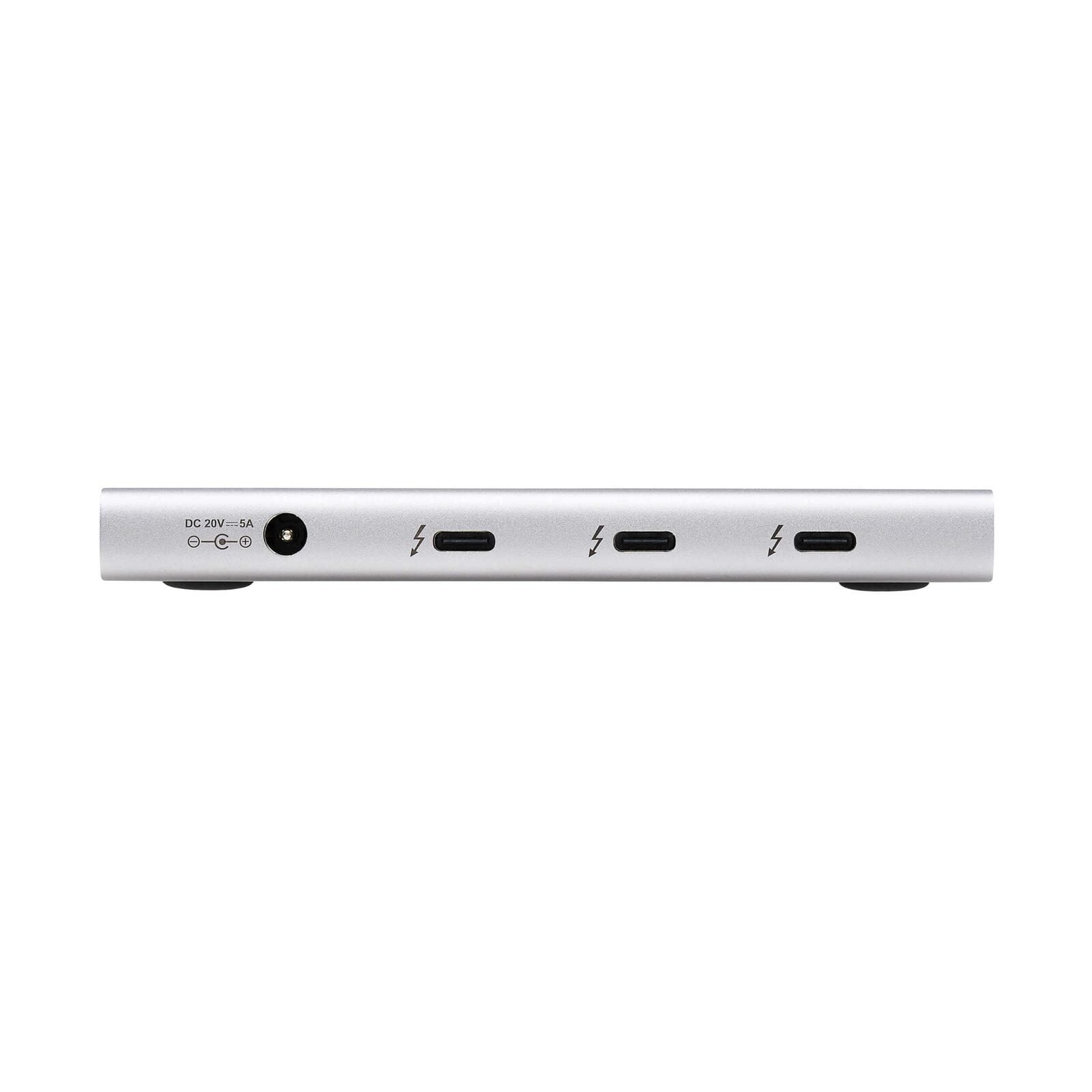 Eaton Tripp Lite Series 4-Port Thunderbolt 4 Hub - 8K, 2x 4K 60 Hz, USB 3.2 Gen 2, USB-A Port, 100W Charging, Gray