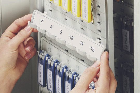 DURABLE Schlüsselkasten mit 72 Zylinderschloss alu, schwarz