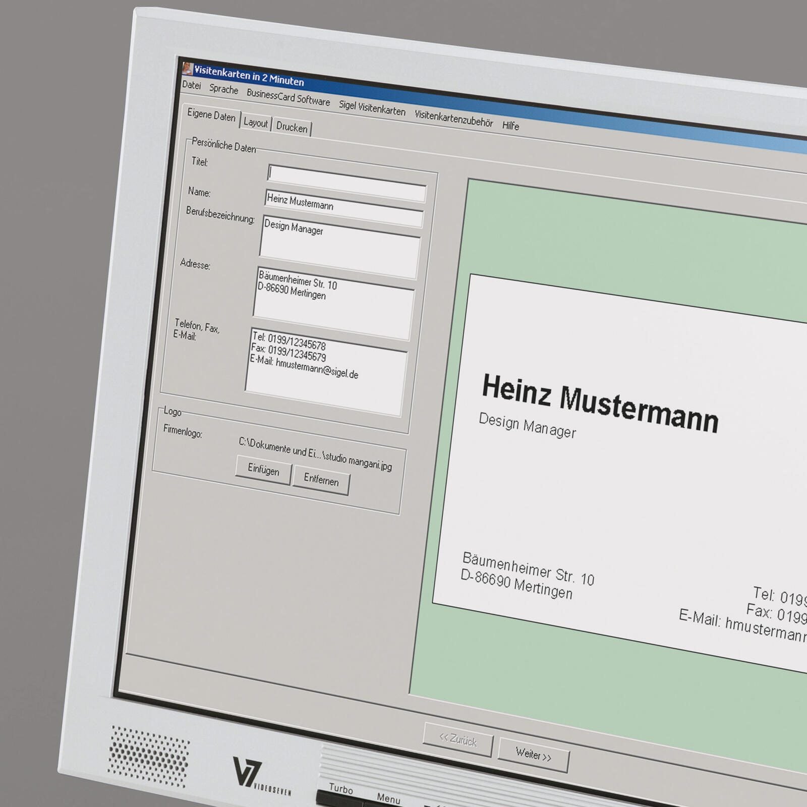 SIGEL Visitenkarten 225 g/m² satiniert marmor-beige