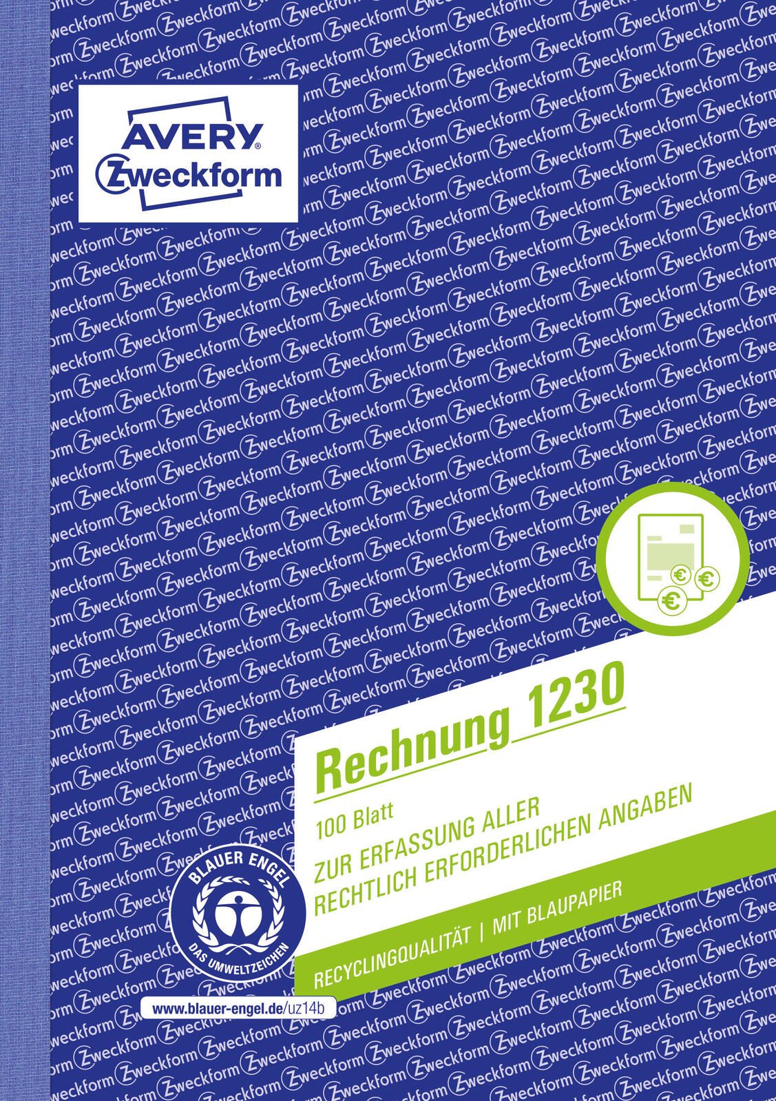 AVERY Zweckform Formularbuch Rechnung DIN A5 1x 100 Seiten