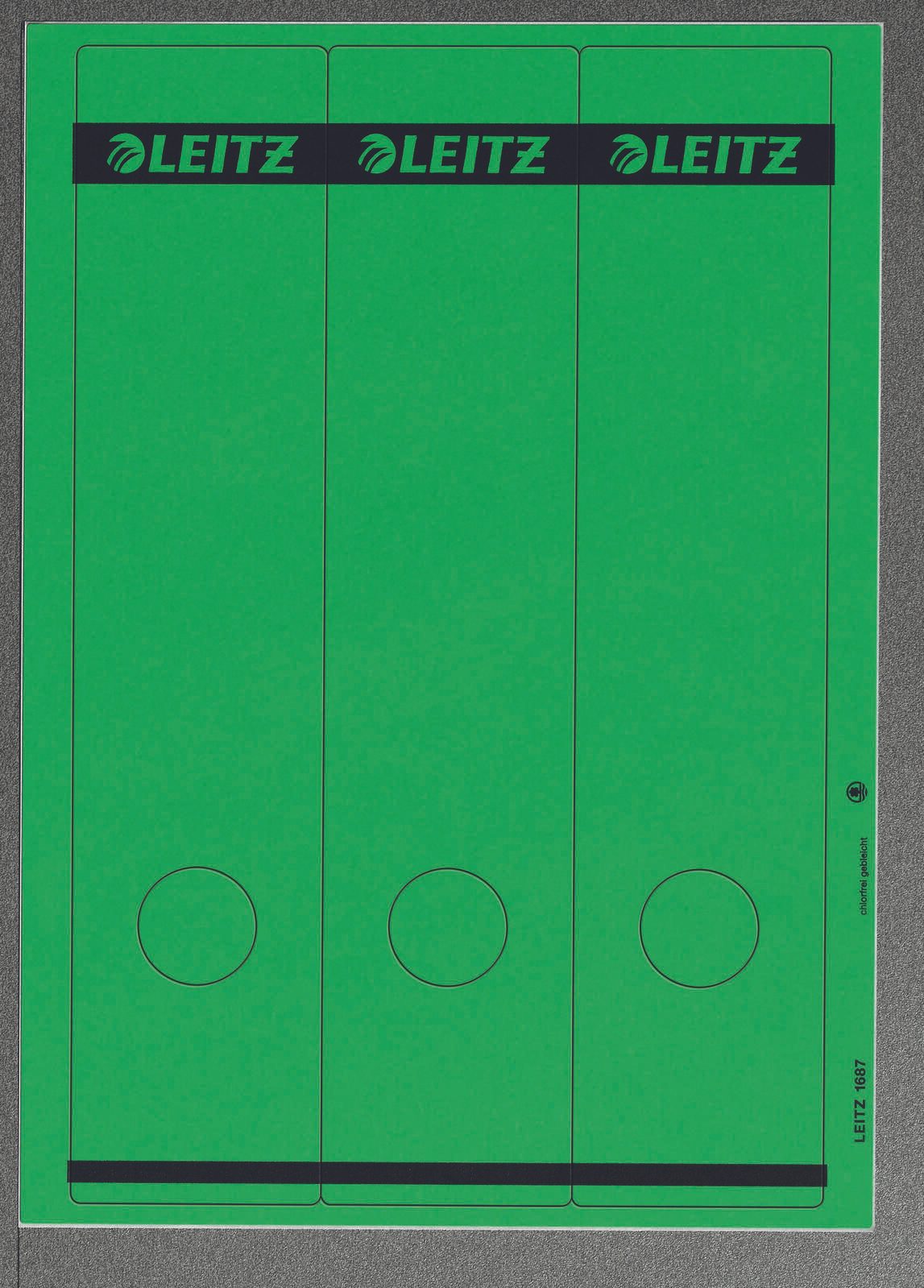LEITZ 1687 Ordneretiketten für 8 cm Rückenbreite 61,5 x 285,0 mm