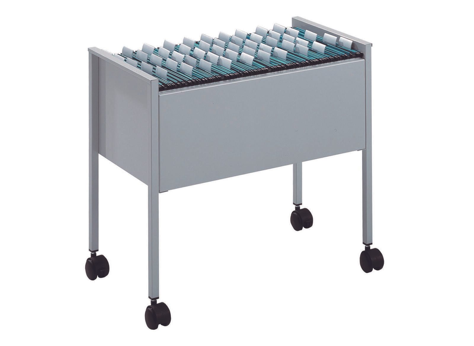 DURABLE Hängemappenwagen Längs-Registratur silber für bis zu 80 Hängemappen