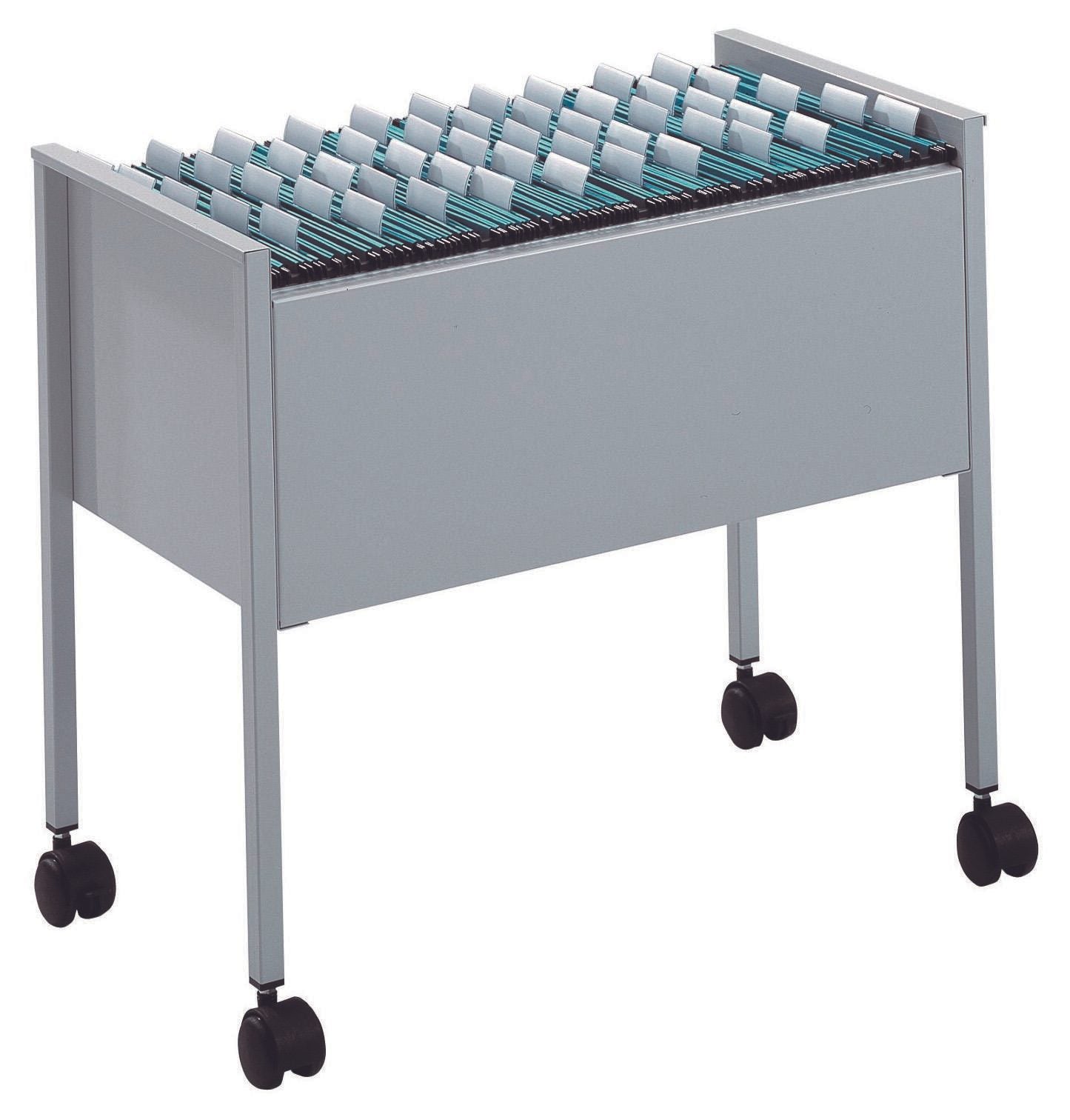 DURABLE Hängemappenwagen Längs-Registratur silber für bis zu 80 Hängemappen