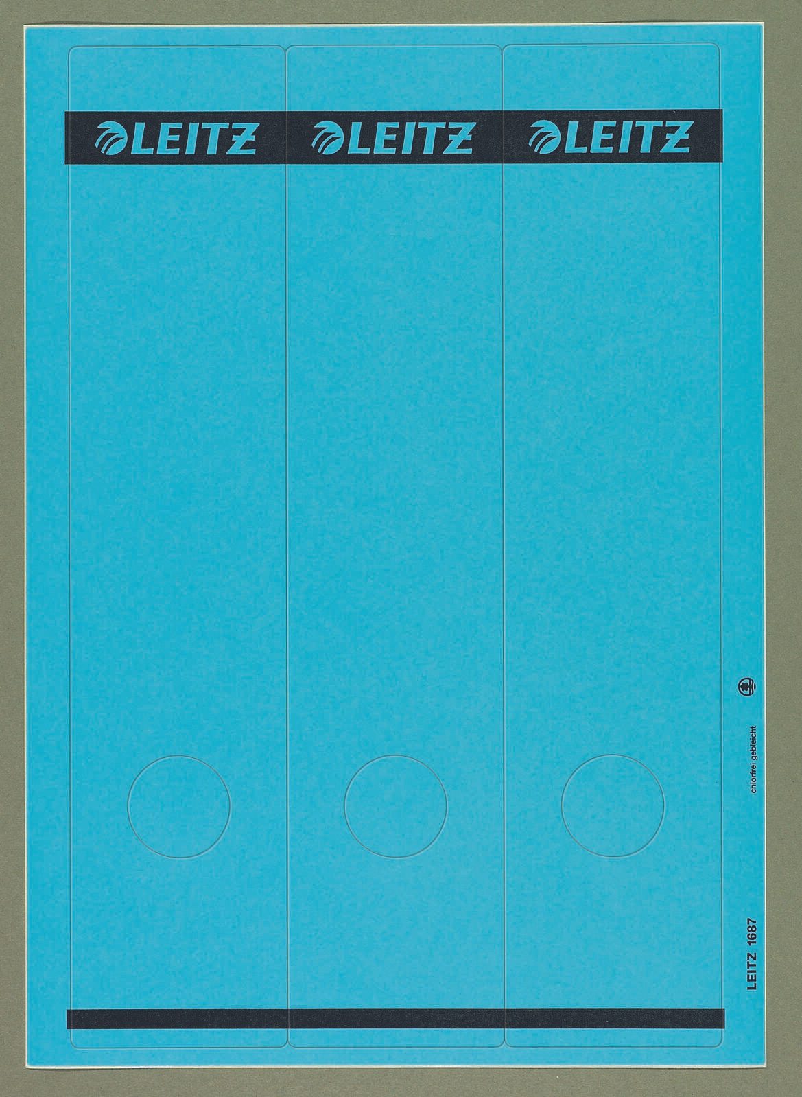 LEITZ 1687 Ordneretiketten für 8 cm Rückenbreite 61,5 x 285,0 mm