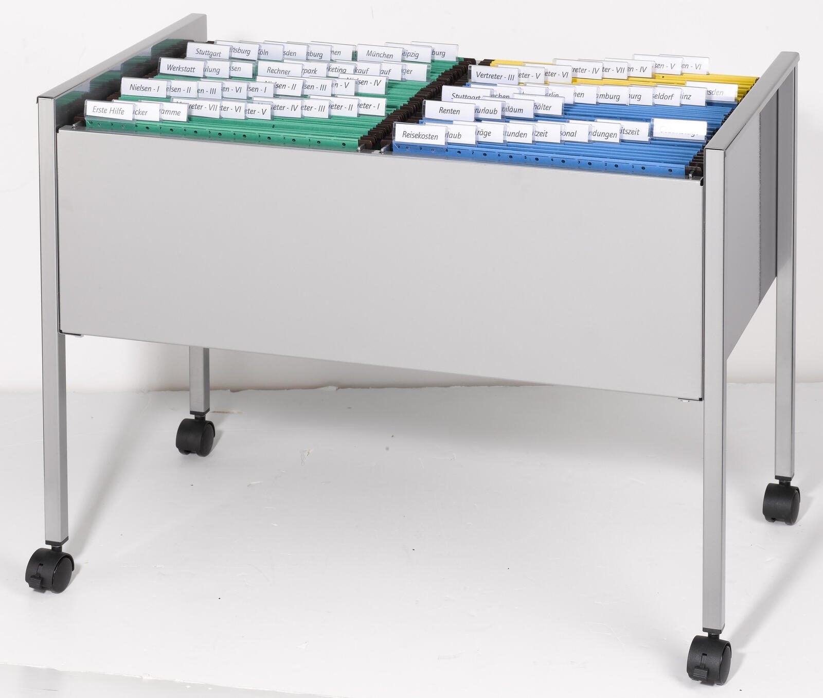 DURABLE Hängemappenwagen Quer-Registratur silber für bis zu 100 Hängemappen