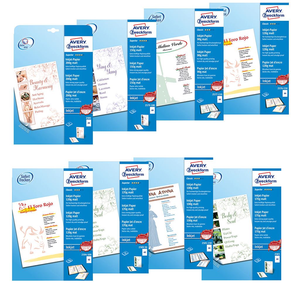 AVERY Zweckform Fotopapier Inkjet DIN A4 matt 170 g/m²