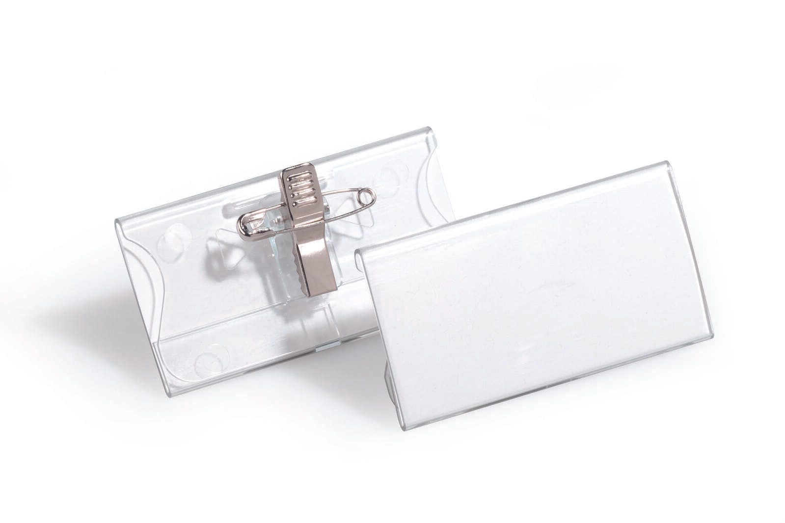 DURABLE Namensschilder transparent 7.5 cm x 4 cm