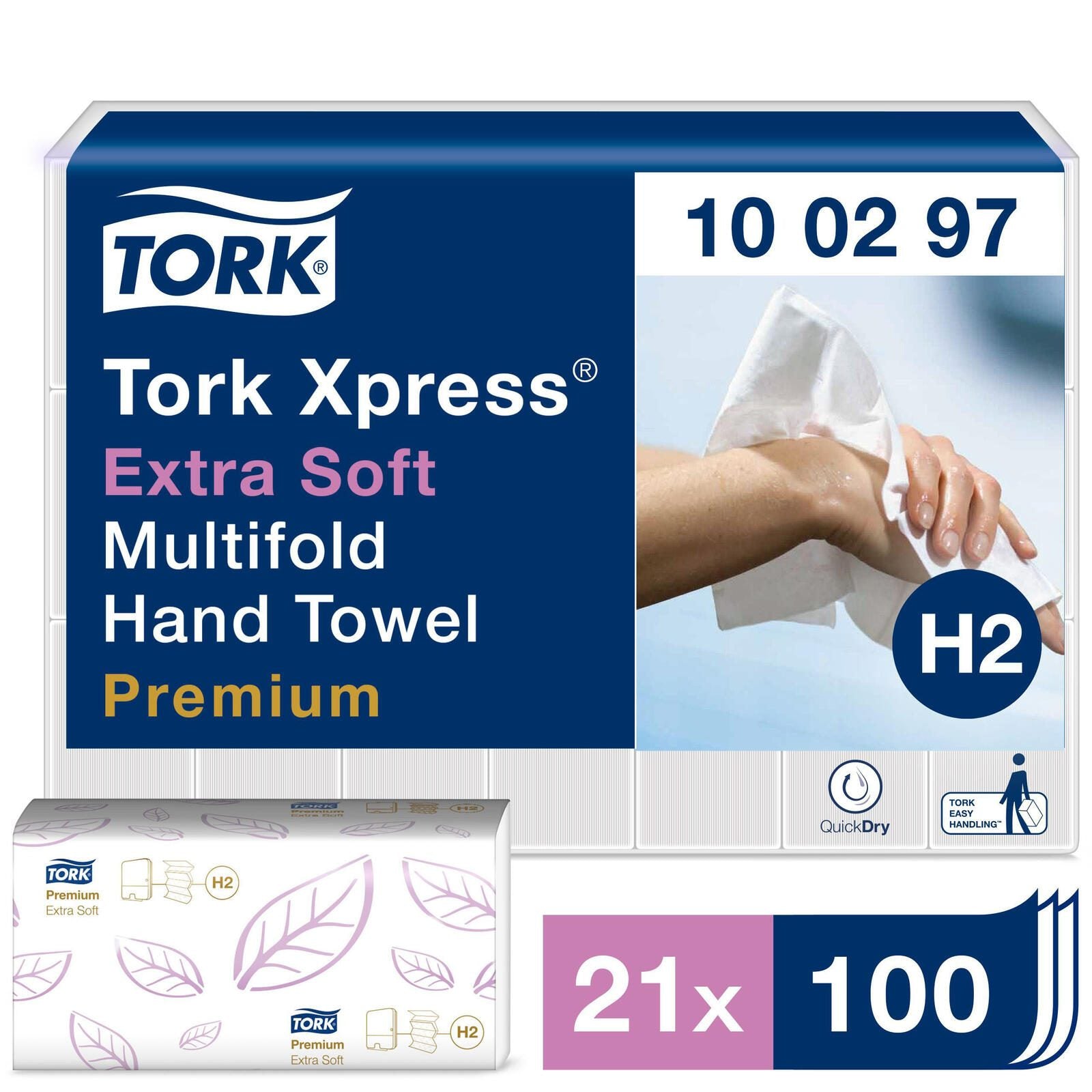 TORK Papierhandtücher Xpress® H2 Premium Extra Soft 2-lagig