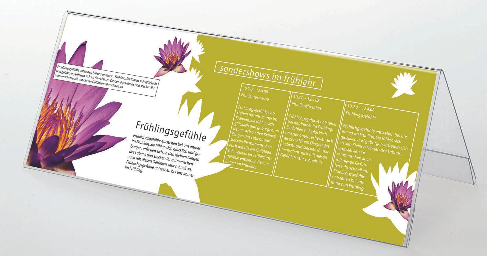 SIGEL in Dachform Tischaufsteller 24,0 x 9,0 cm