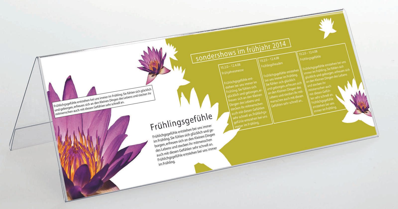 SIGEL in Dachform Tischaufsteller 24,0 x 9,0 cm